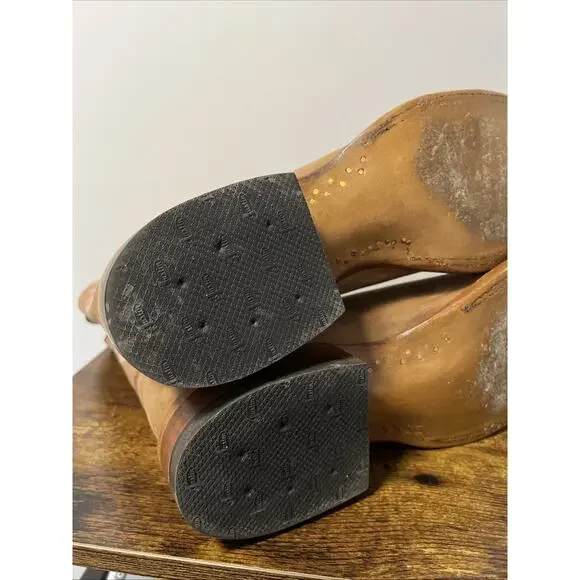 JUSTIN Rancho 11” Western Boots BUTTERSCOTCH Men Sz 11D, MSRP $290, MADE IN USA - Picture 7 of 8